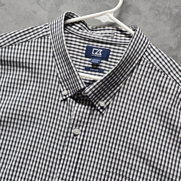 Cutter & Buck Other - Cutter & Buck Mens 3XB Navy White Check Easy Care Stretch Button Down Shirt